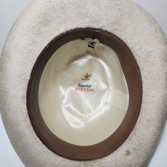 Stetson Imperial 59 7⅜  Long fur felt Fedora  Hat Tan - Picture 5 of 8